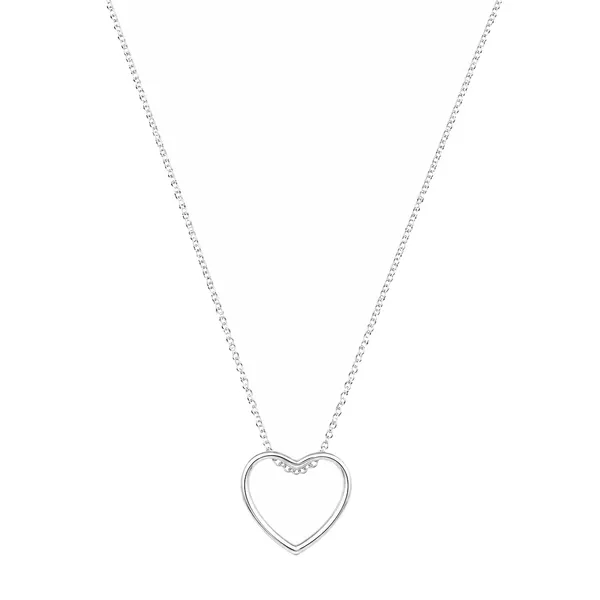 Colar Coração Vazado em Prata 925